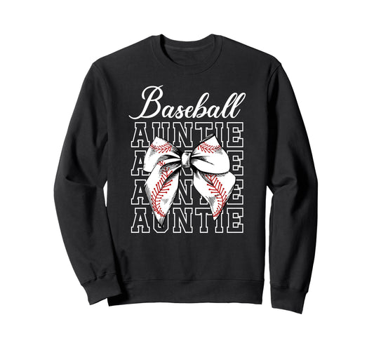 Baseball Auntie Coquette Baseball Sweatshirt - Fun Novelty Design Unisex - T-Shirt, Sweatshirt, Hoodie