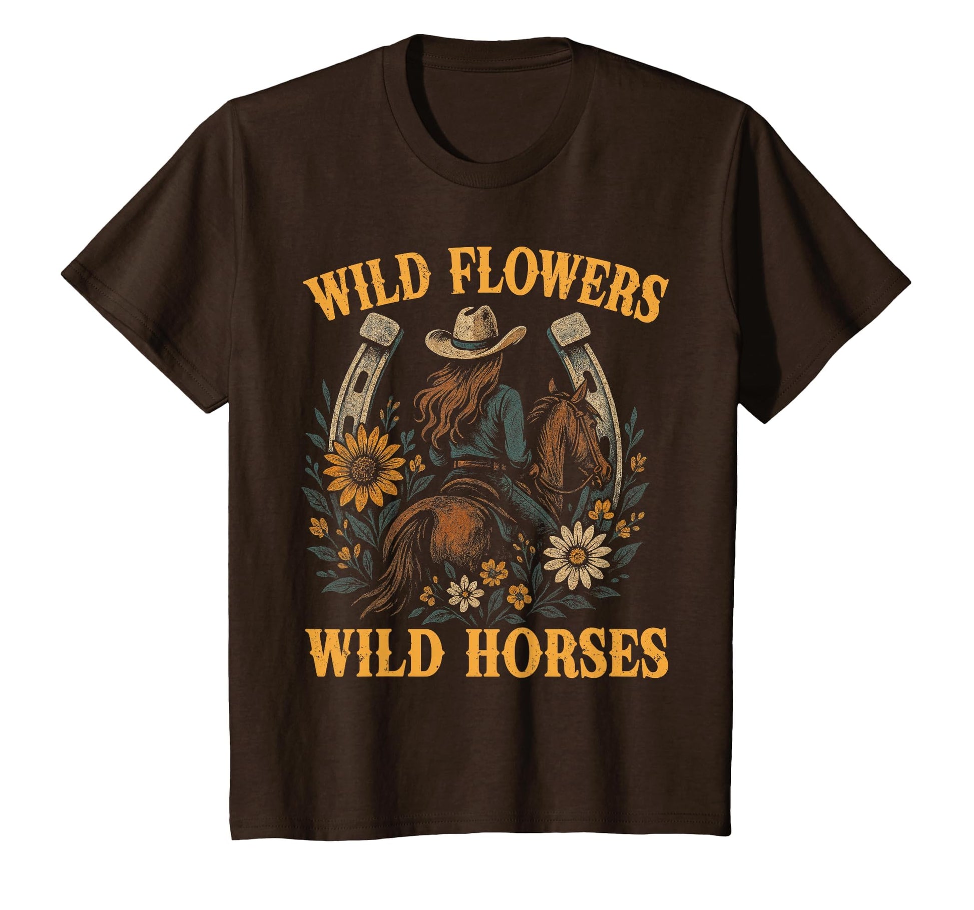 Southern Sunset Wild Cowgirl Flowers T-Shirt - Streetwear Style Unisex - T-Shirt, Sweatshirt, Hoodie