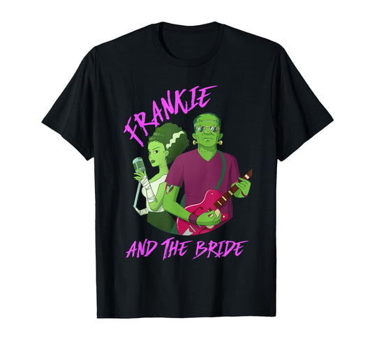 1980 Halloween Rock Frankie And Bride T-Shirt - Minimalist Print for Adults - T-Shirt, Sweatshirt, Hoodie