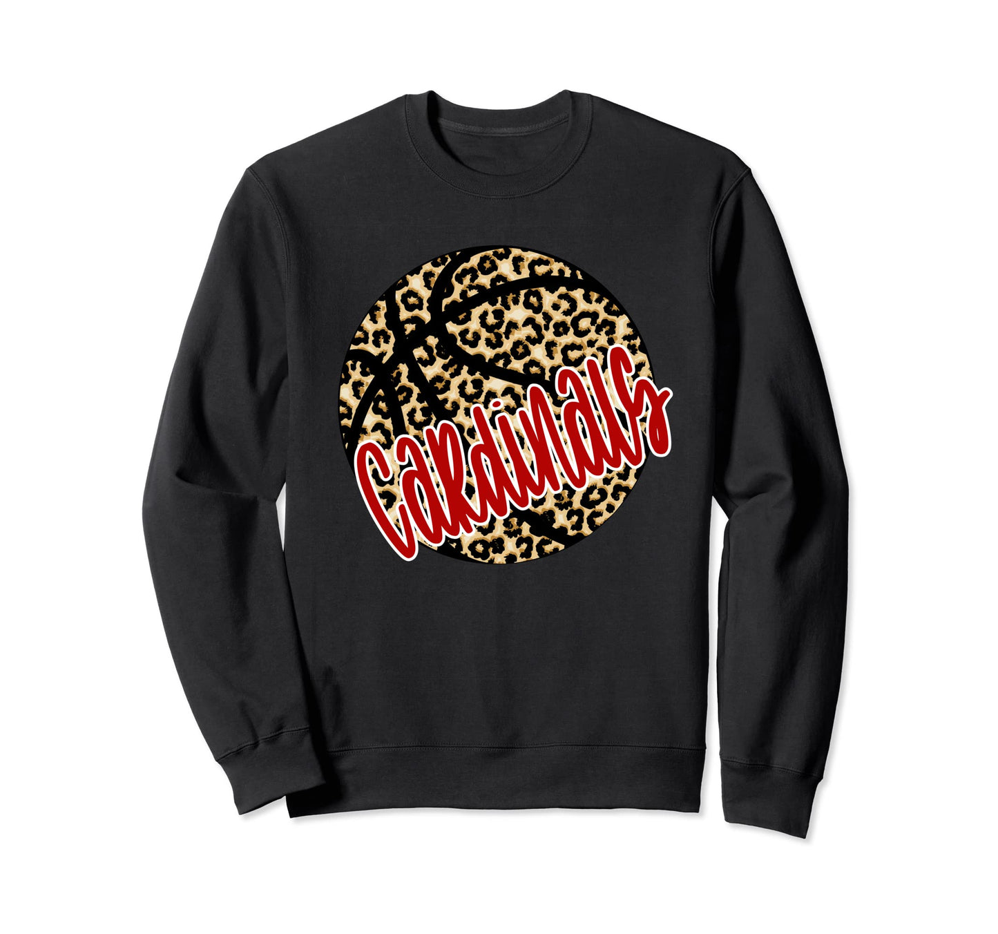 Cardinals Leopard Basketball Sweatshirt - Streetwear Style for Adults - T-Shirt, Sweatshirt, Hoodie