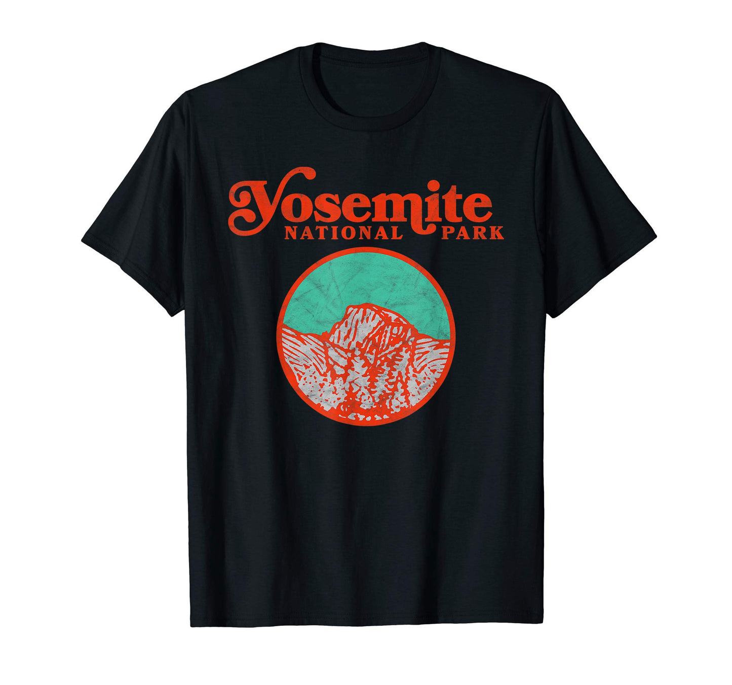 Yosemite National Park Halfdome Badge T-Shirt - Custom Art Print Men Women - T-Shirt, Sweatshirt, Hoodie