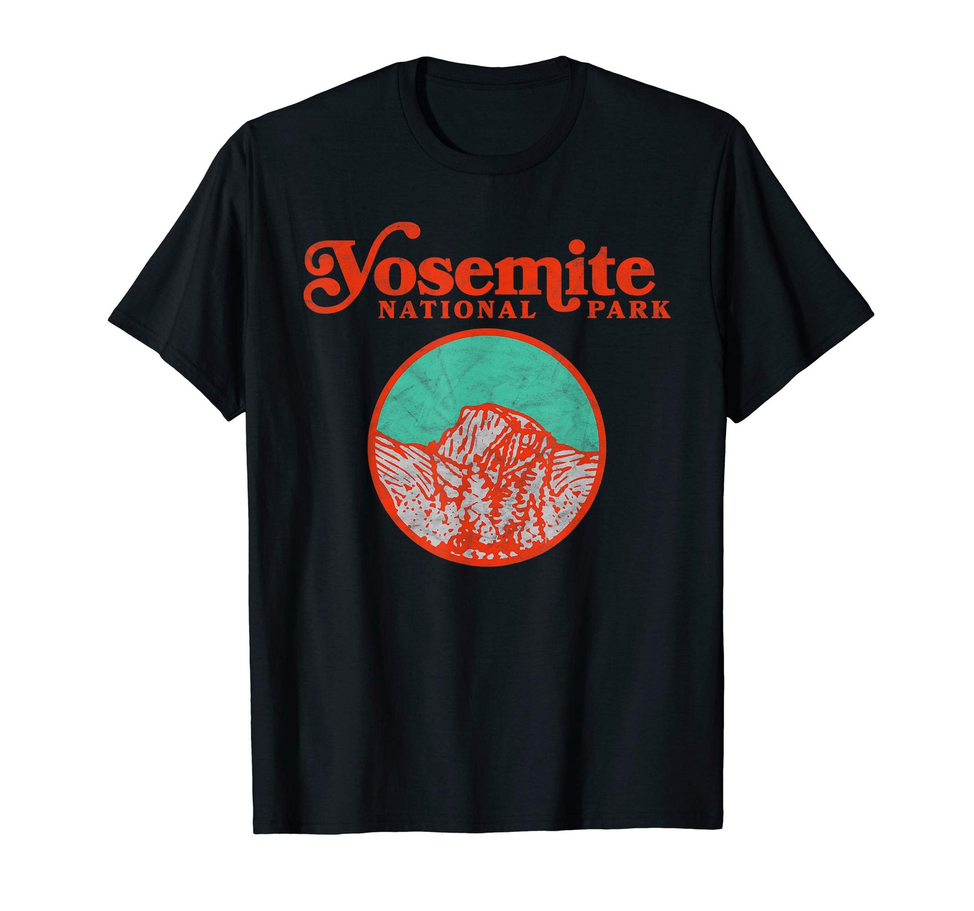 Yosemite National Park Halfdome Badge T-Shirt - Custom Art Print Men Women - T-Shirt, Sweatshirt, Hoodie