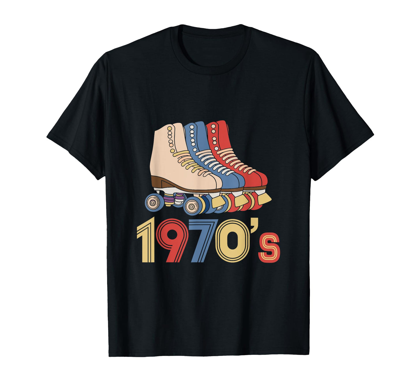 1970S Roller Skating Roller Rink T-Shirt - Casual Everyday Wear Unisex - T-Shirt, Sweatshirt, Hoodie