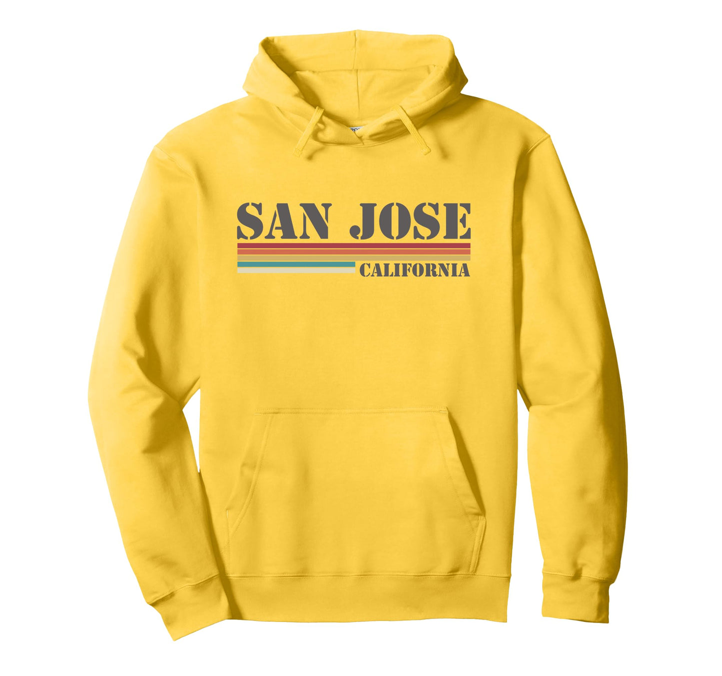 San Jose California Stripes Hoodie - Novelty Apparel Men Women - T-Shirt, Sweatshirt, Hoodie