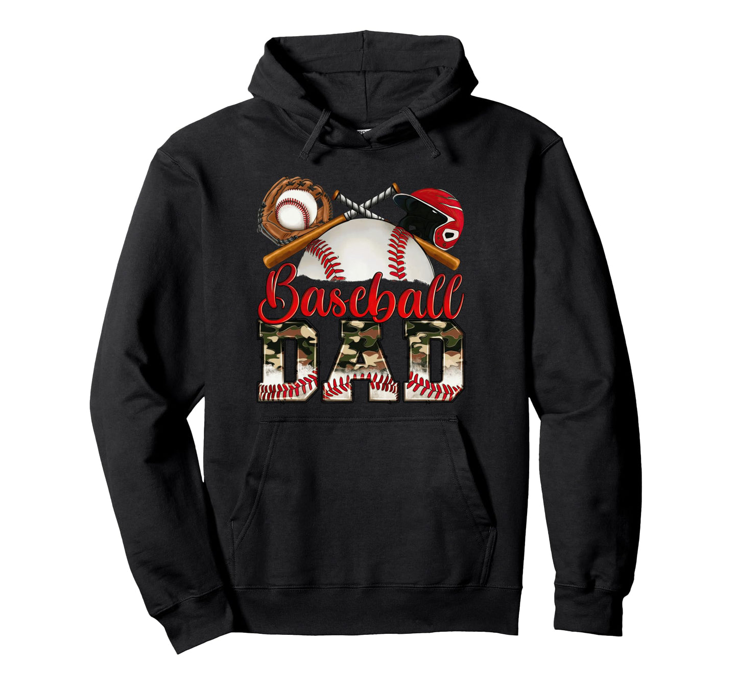 Baseball Dad Player Fan Family Pride Hoodie - Novelty Apparel Unisex - T-Shirt, Sweatshirt, Hoodie