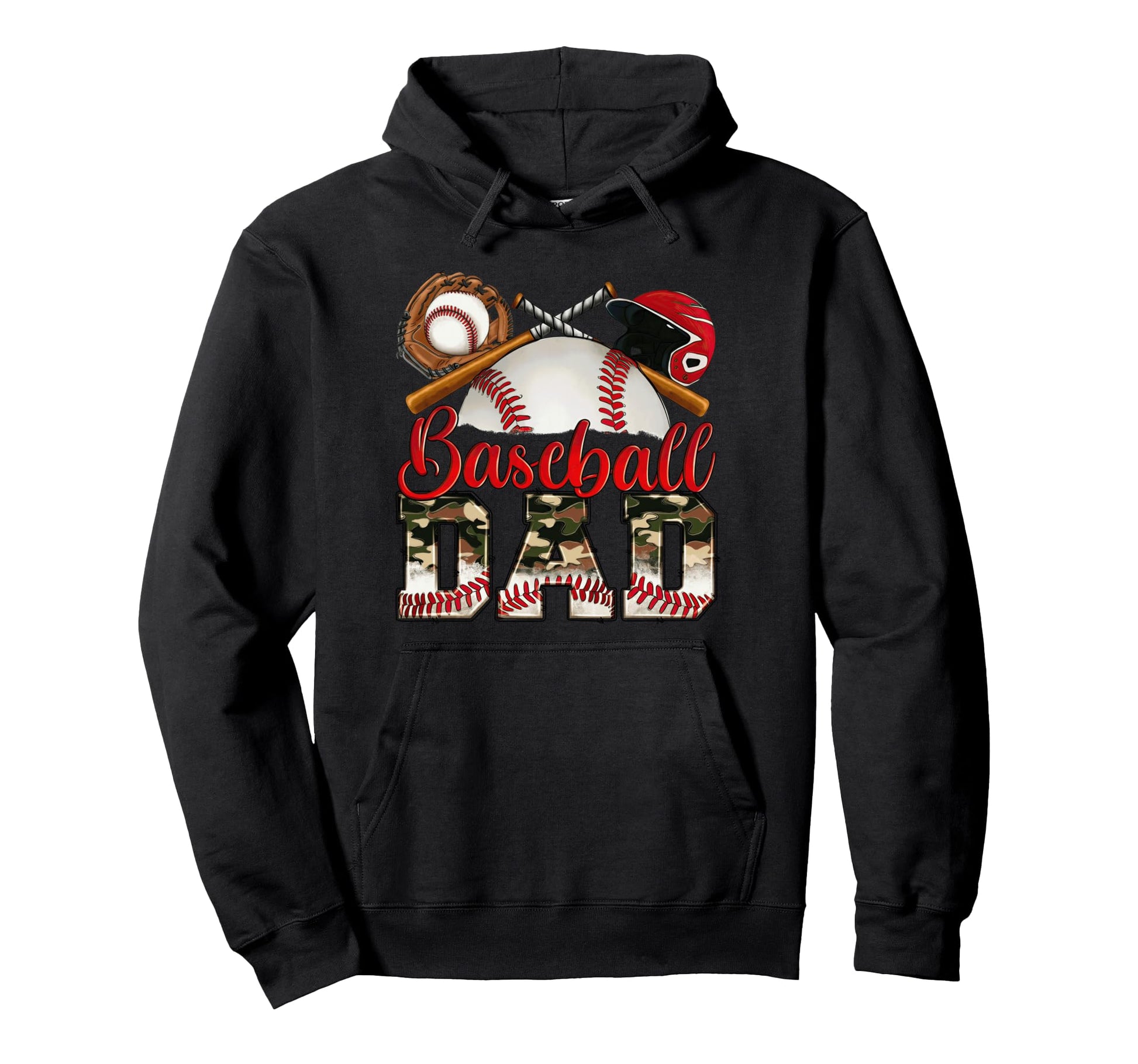 Baseball Dad Player Fan Family Pride Hoodie - Novelty Apparel Unisex - T-Shirt, Sweatshirt, Hoodie