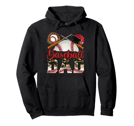Baseball Dad Player Fan Family Pride Hoodie - Novelty Apparel Unisex - T-Shirt, Sweatshirt, Hoodie