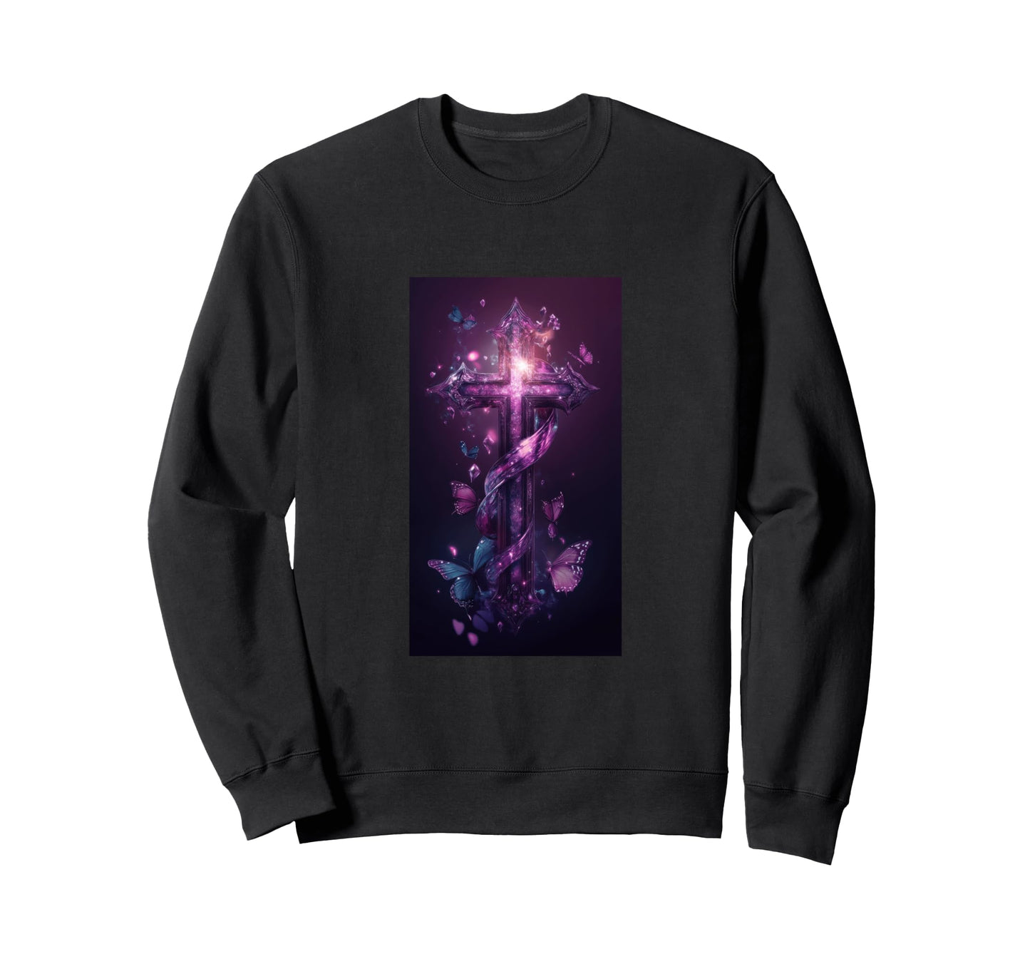 Gothic Cross Grunge Aesthetic Y2K Sweatshirt - Aesthetic Graphic Men Women - T-Shirt, Sweatshirt, Hoodie
