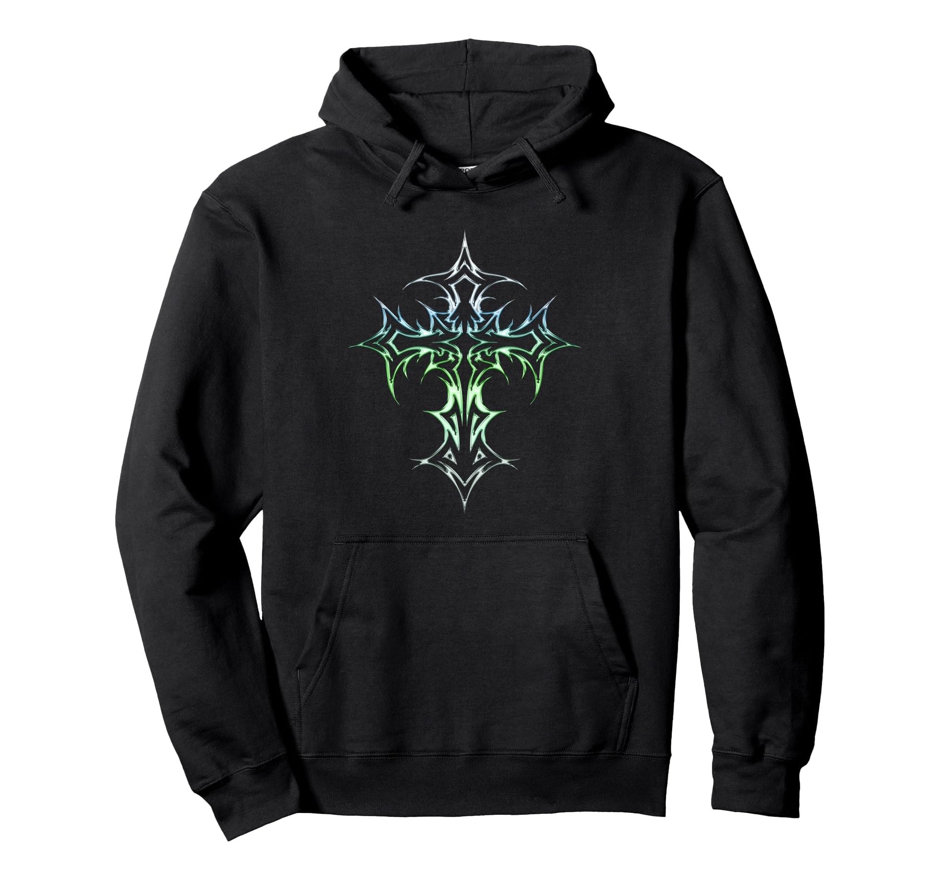Gothic Cross Y2K Alt Aesthetic Hoodie - Casual Everyday Wear Unisex - T-Shirt, Sweatshirt, Hoodie