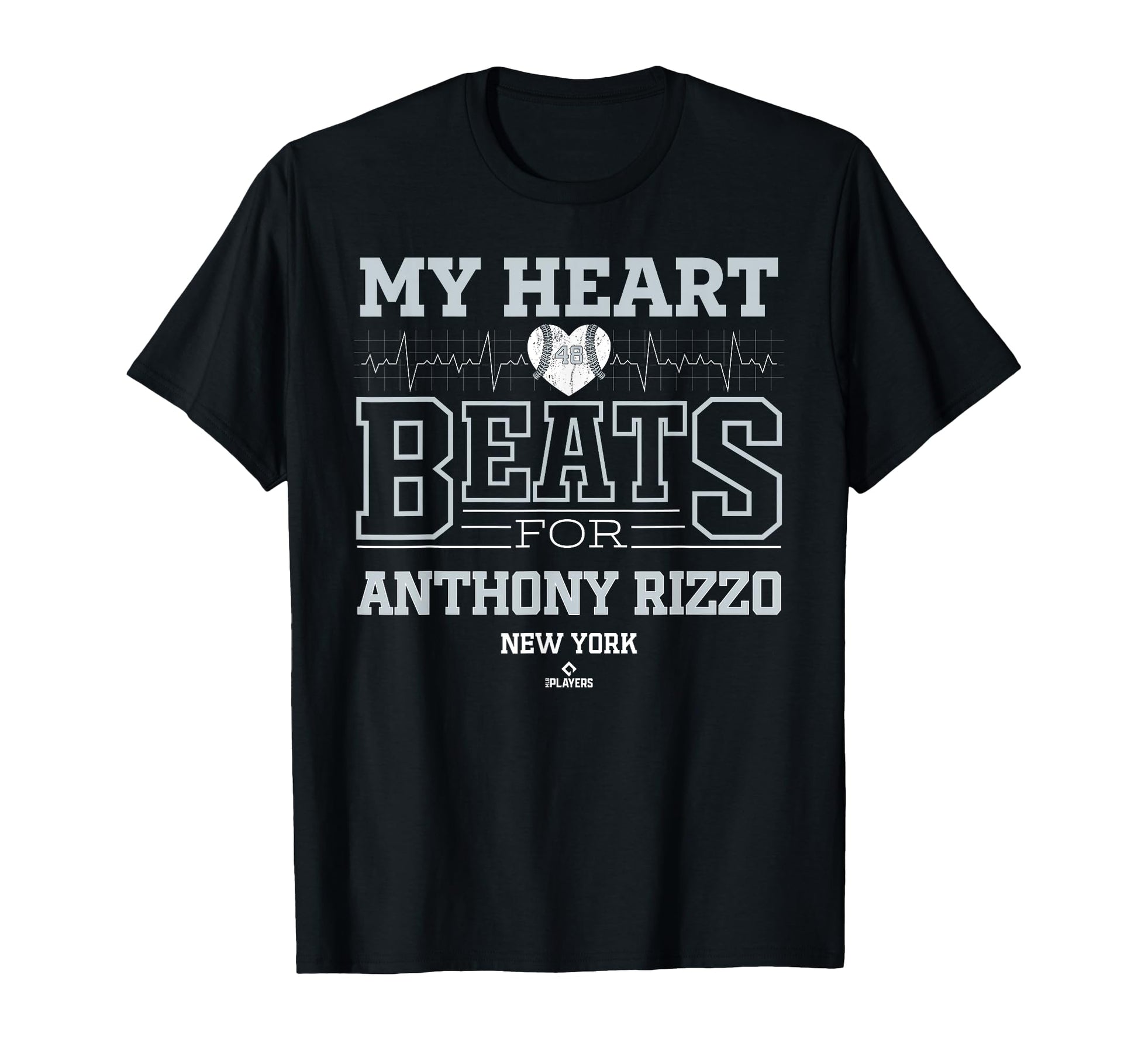 My Heart Beats Anthony Rizzo New York T-Shirt - Aesthetic Graphic Unisex - T-Shirt, Sweatshirt, Hoodie