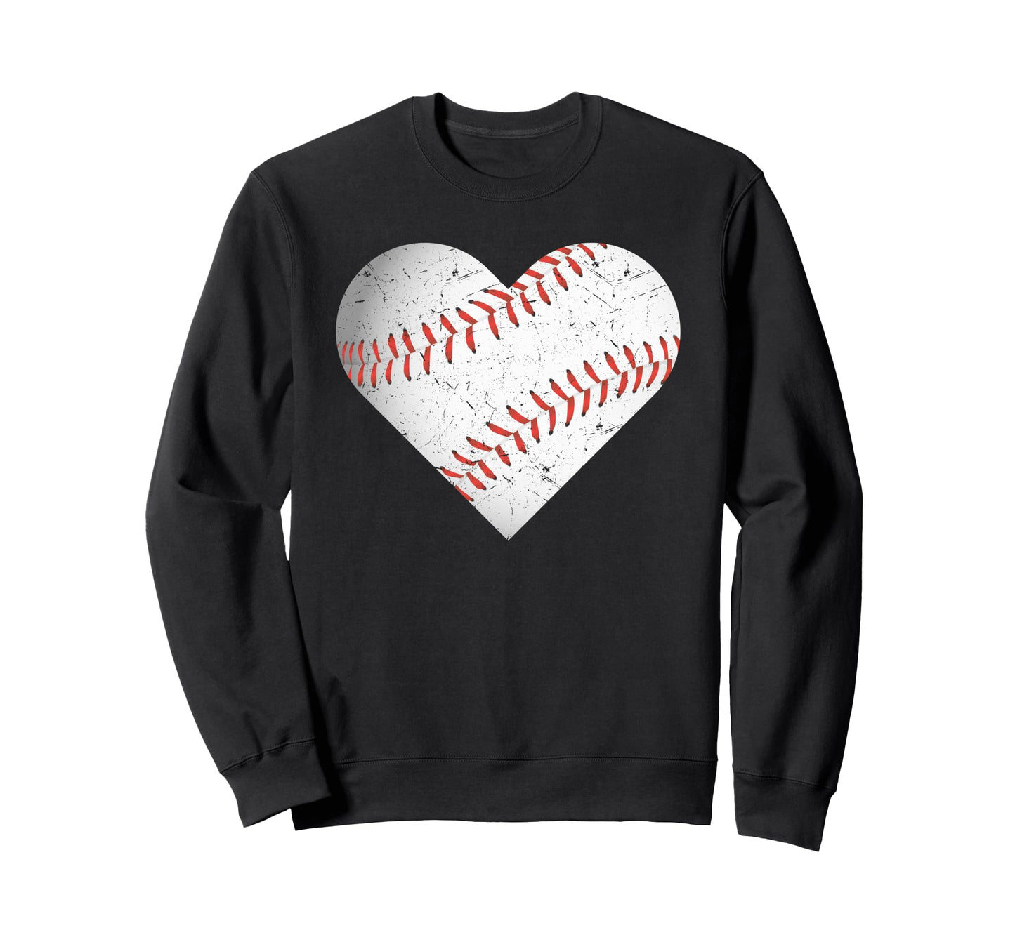 Baseball Heart Baseball Love Sweatshirt - Novelty Apparel for Adults - T-Shirt, Sweatshirt, Hoodie