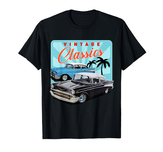 1957 Bel Air 57 50S Car Old School T-Shirt - Novelty Apparel for Adults - T-Shirt, Sweatshirt, Hoodie