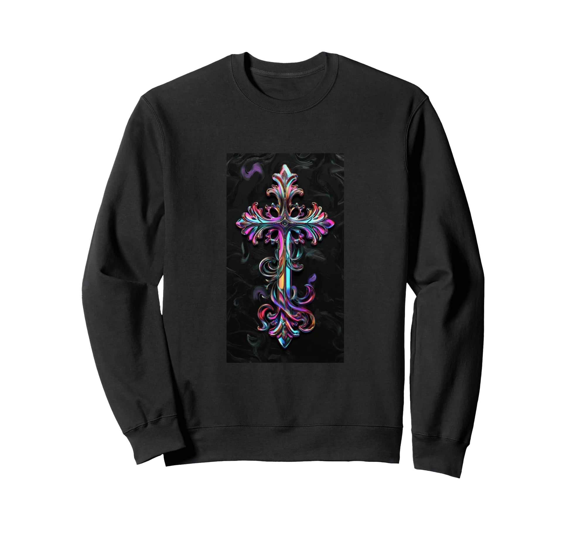 Gothic Cross Grunge Aesthetic Sweatshirt - Casual Everyday Wear Men Women - T-Shirt, Sweatshirt, Hoodie
