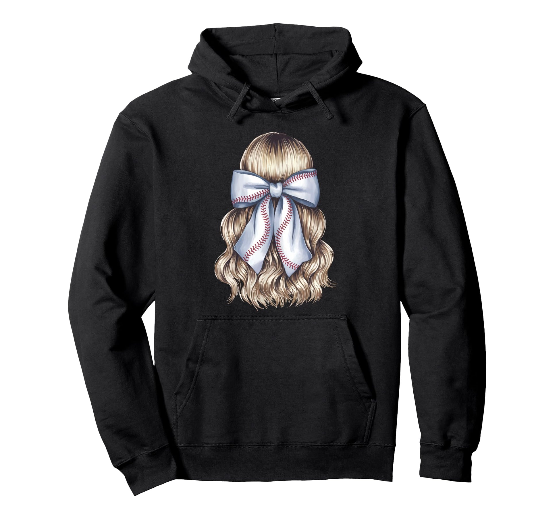 Baseball Coquette Bow Baseball Mom Hoodie - Custom Art Print Men Women - T-Shirt, Sweatshirt, Hoodie