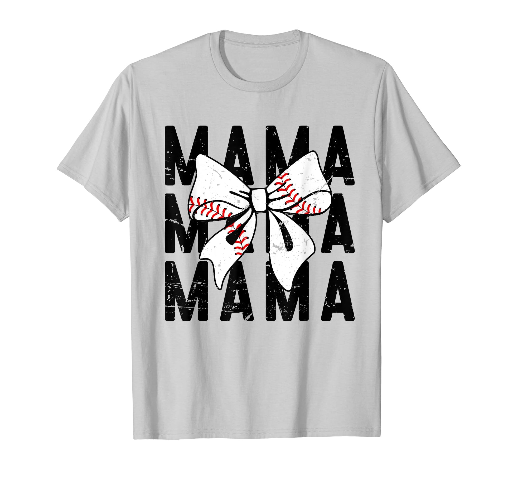 Coquette Groovy Baseball Mama Bow T-Shirt - Novelty Apparel Unisex - T-Shirt, Sweatshirt, Hoodie