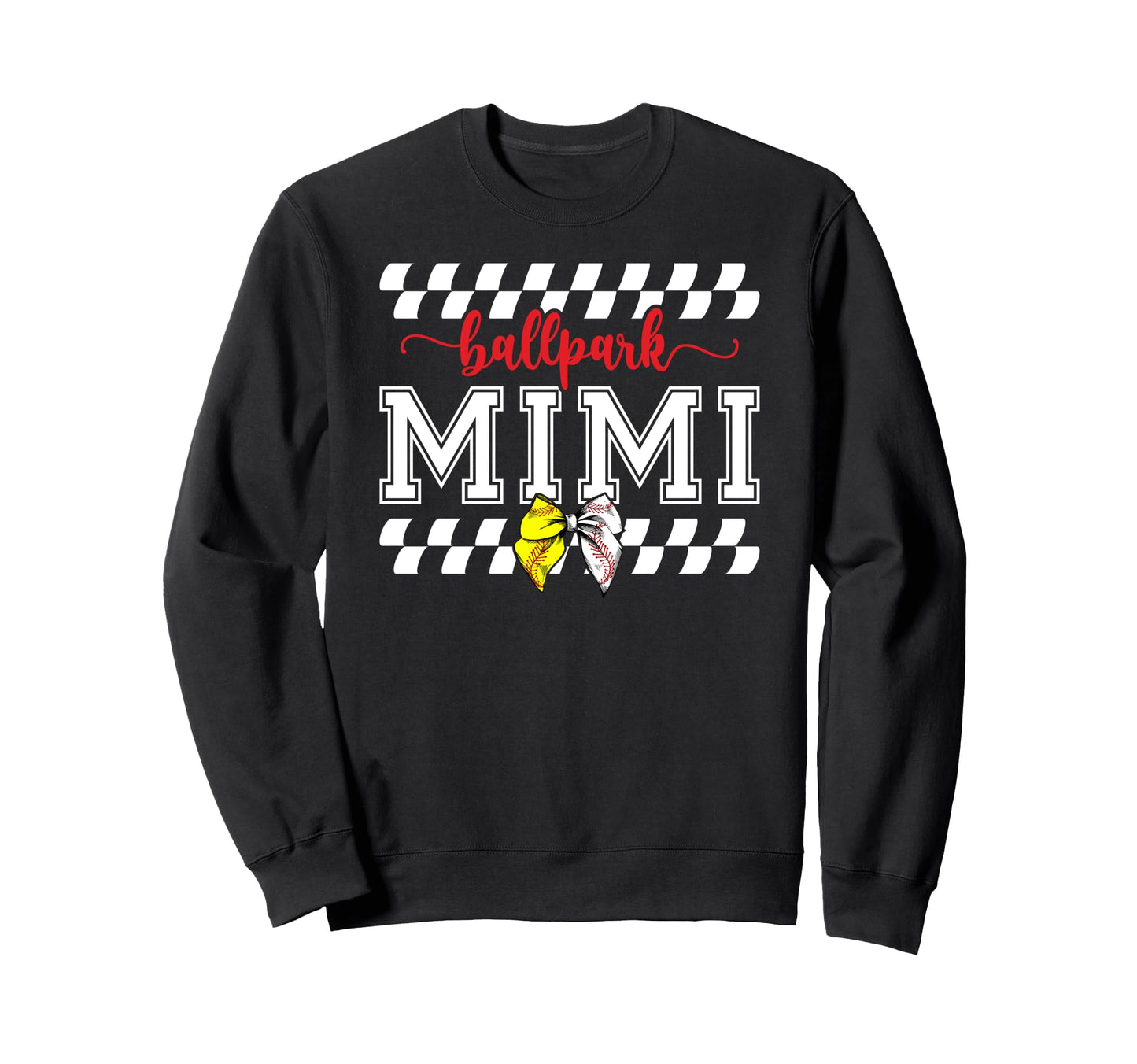 Ballpark Mimi Softball Baseball Sweatshirt - Minimalist Print for Adults - T-Shirt, Sweatshirt, Hoodie