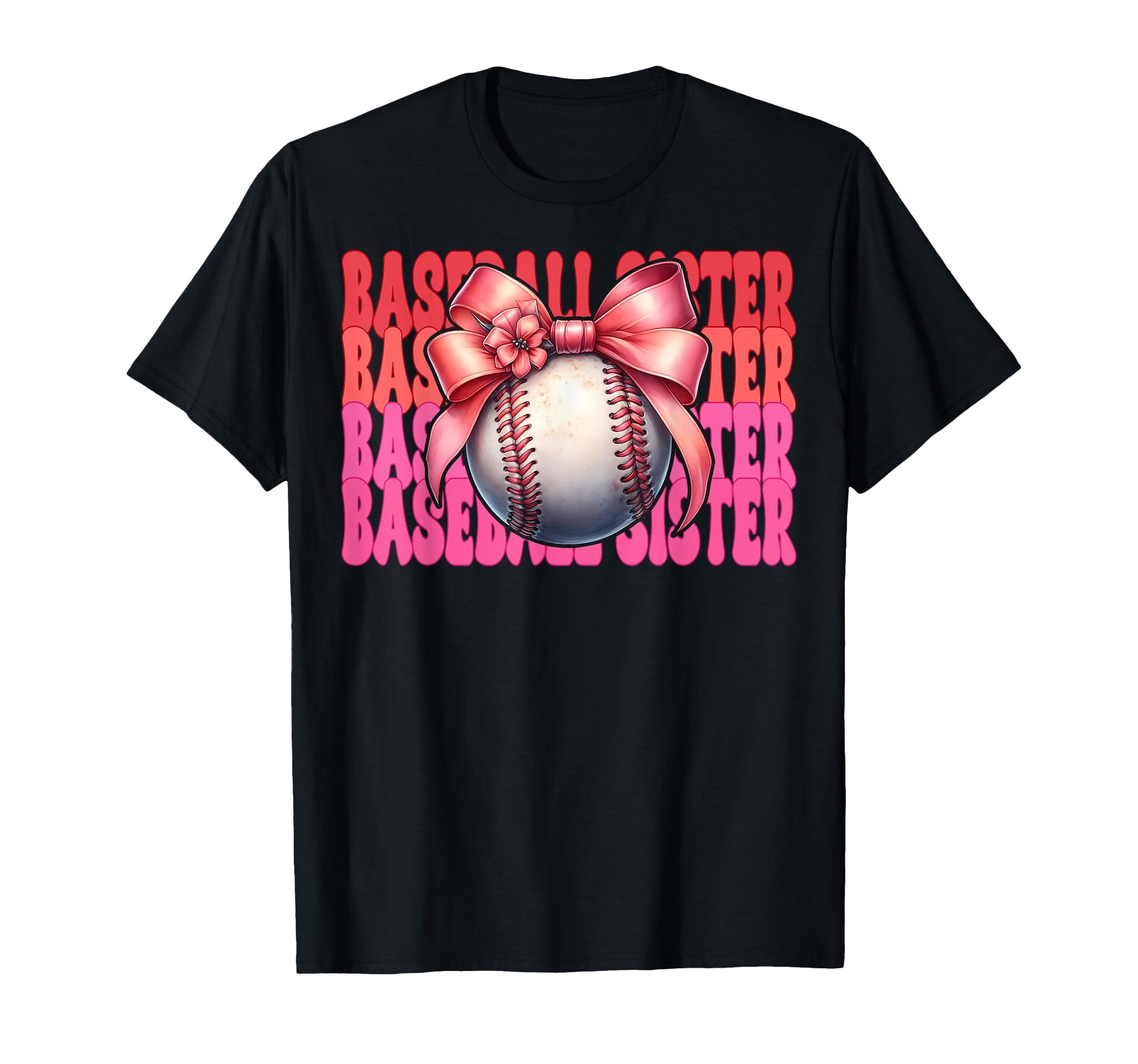 Baseball Sister Baseball Coquette T-Shirt - Aesthetic Graphic for Adults - T-Shirt, Sweatshirt, Hoodie