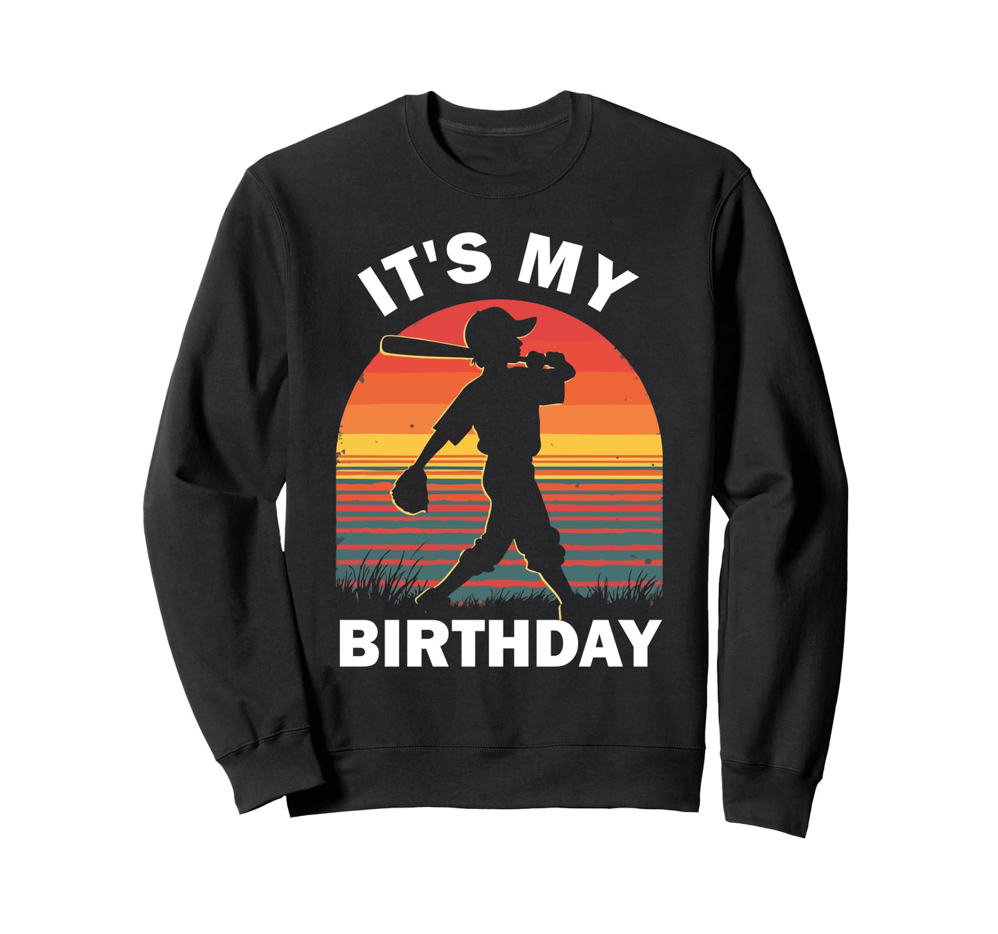 Its My Birthday Baseball Lover Sweatshirt - Custom Art Print for Adults - T-Shirt, Sweatshirt, Hoodie