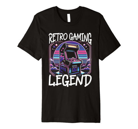 80S Arcade Nostalgia Pixel Art Video T-Shirt - Custom Art Print Men Women - T-Shirt, Sweatshirt, Hoodie