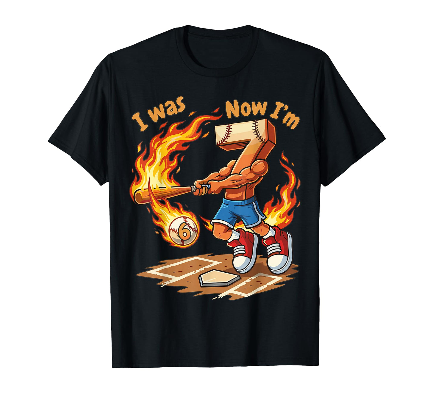 I Was 6 Now Im 7 Baseball 7Th T-Shirt - Casual Everyday Wear Men Women - T-Shirt, Sweatshirt, Hoodie