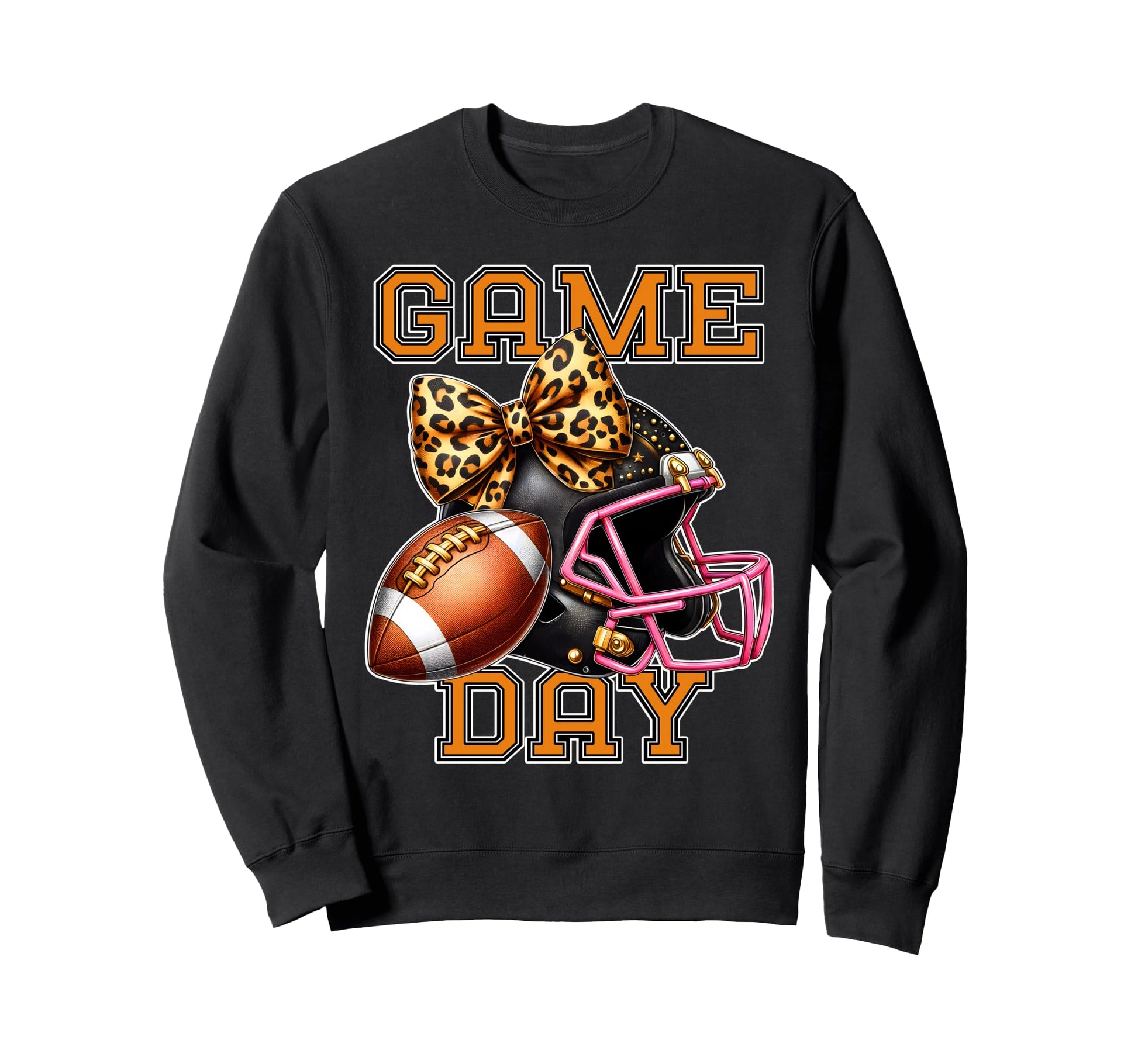 Baseball Game Day Leopard Shoes Ball Sweatshirt - Graphic Print for Adults - T-Shirt, Sweatshirt, Hoodie