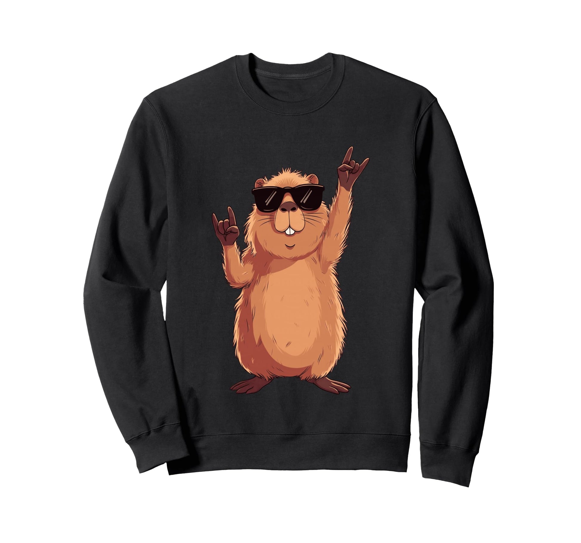 Beaver Rock Funny Animal Sweatshirt - Fun Novelty Design Men Women - T-Shirt, Sweatshirt, Hoodie