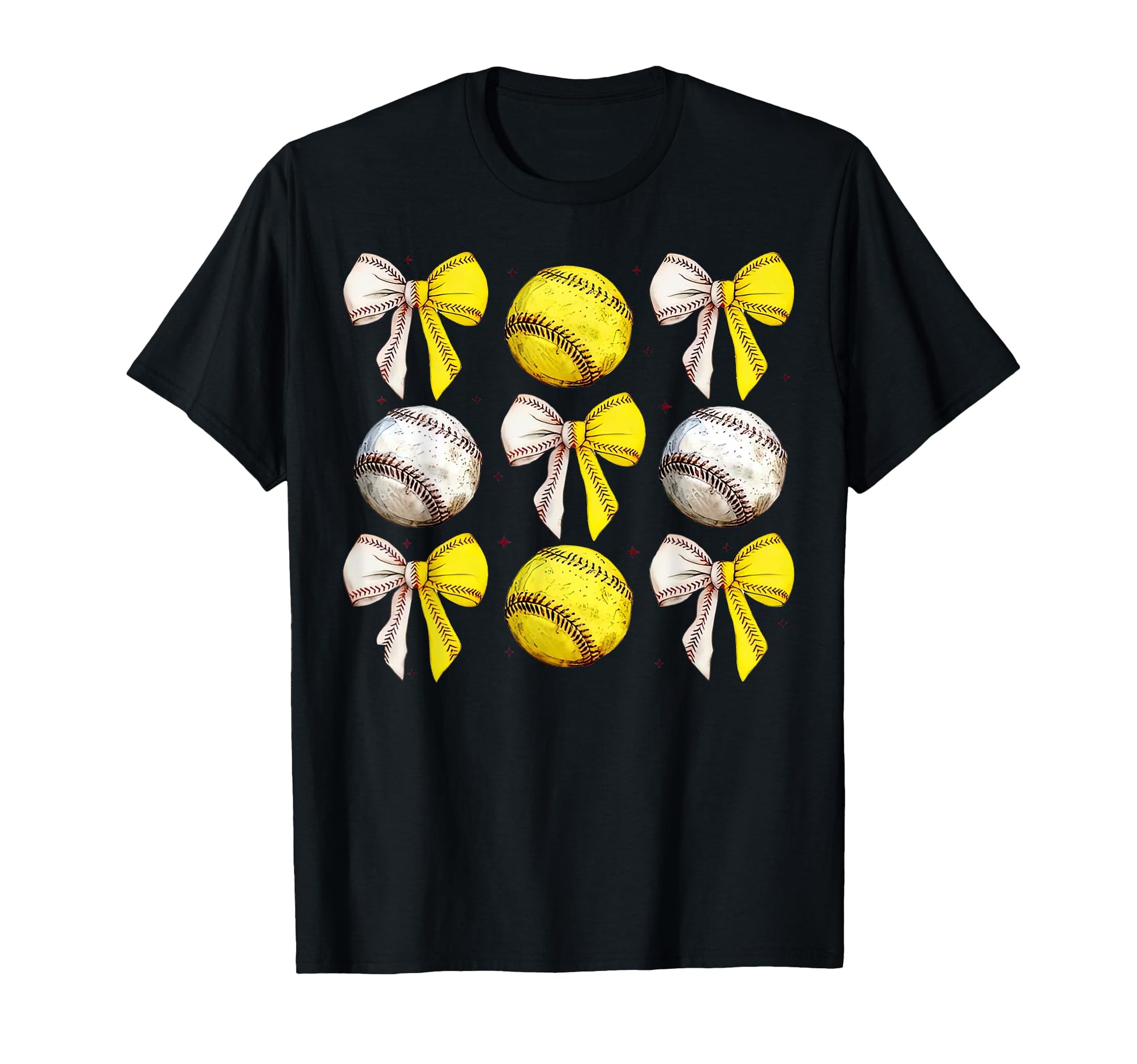Baseball Softball Bow Sports Coquette T-Shirt - Trendy Graphic Men Women - T-Shirt, Sweatshirt, Hoodie