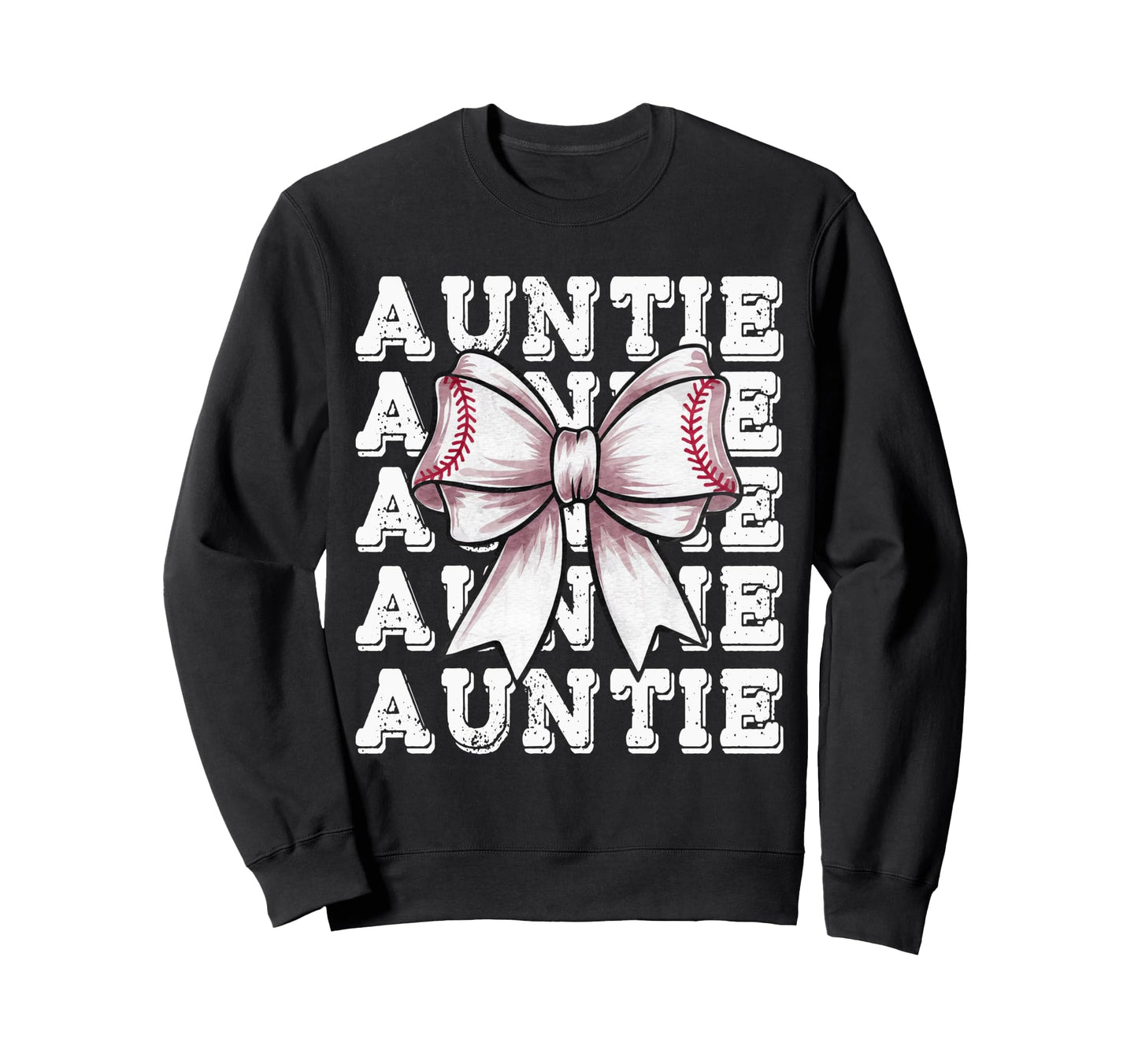 Coquette Baseball Auntie Matching Sweatshirt - Custom Art Print Unisex - T-Shirt, Sweatshirt, Hoodie