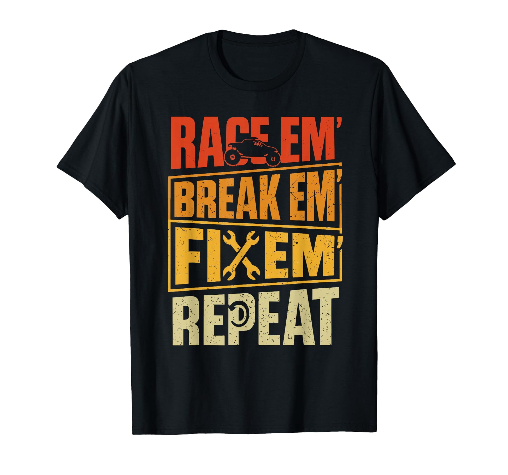 Race Break Fix Repeat Funny Rc Car T-Shirt - Casual Everyday Wear Unisex - T-Shirt, Sweatshirt, Hoodie