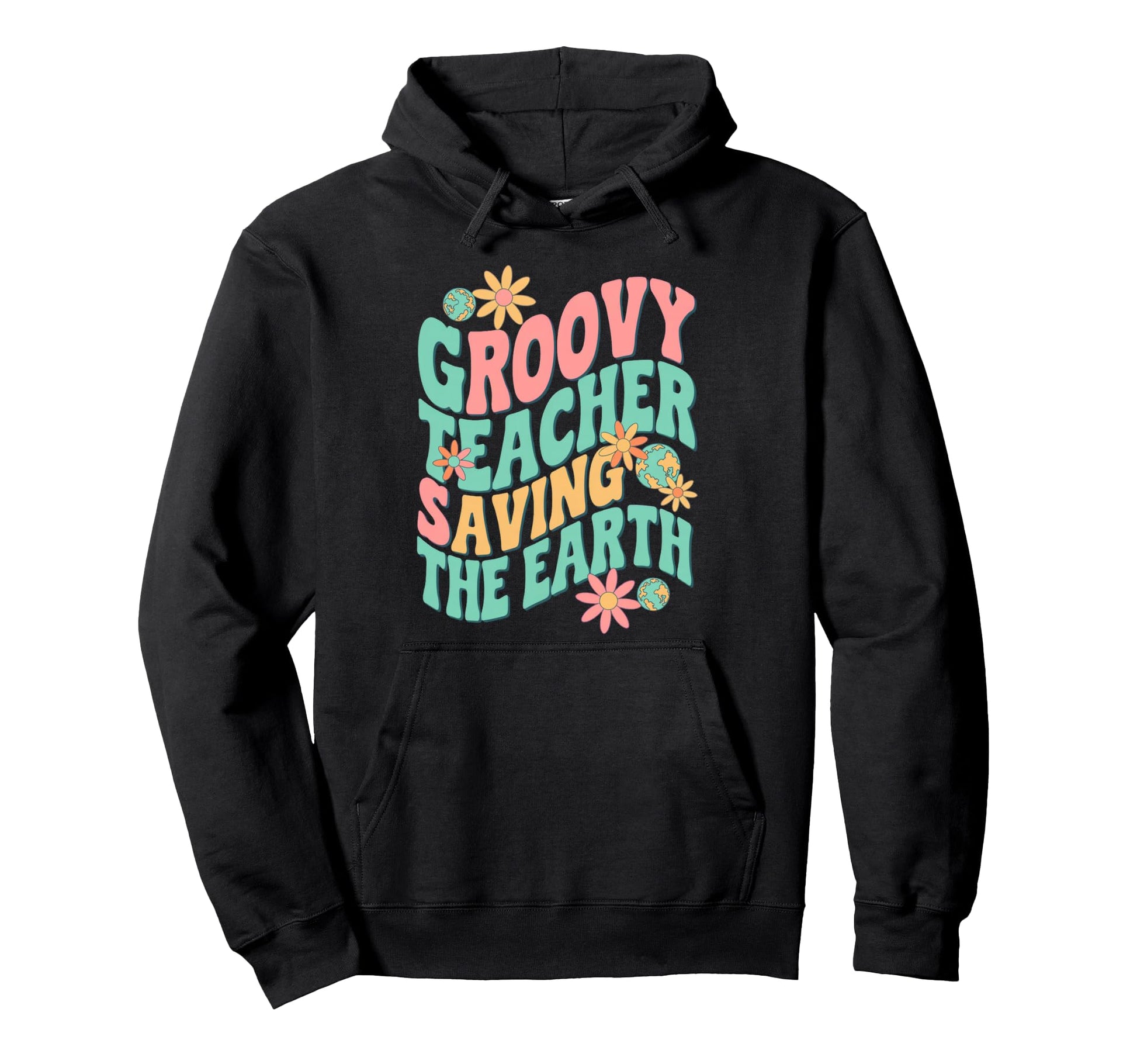 Wavy Teacher Earth Savior Hoodie - Minimalist Print Unisex - T-Shirt, Sweatshirt, Hoodie