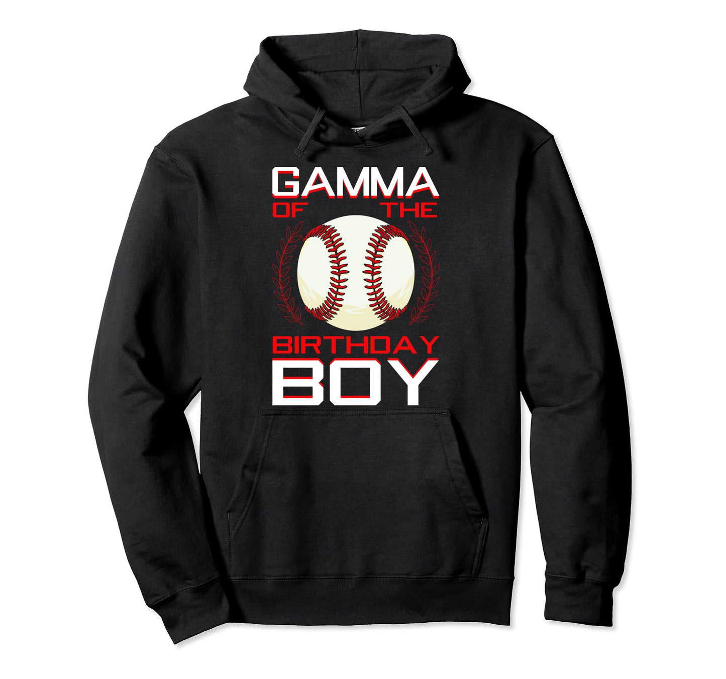 Gamma Birthday Baseball Theme Bday Party Hoodie - Graphic Print Men Women - T-Shirt, Sweatshirt, Hoodie