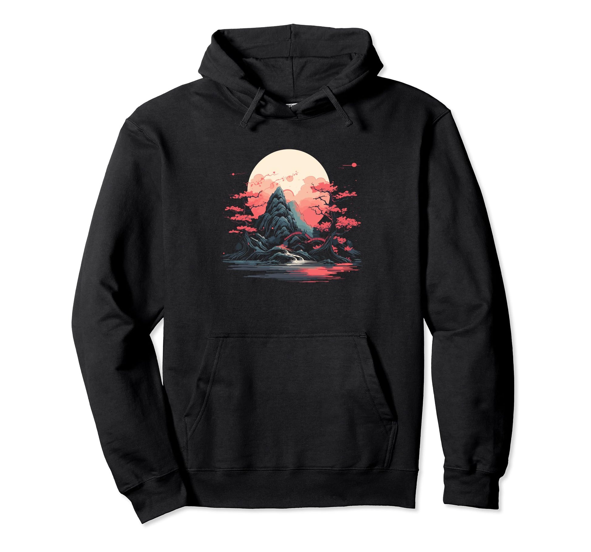 Japanese Landscape Japanese New Year Hoodie - Graphic Print Unisex - T-Shirt, Sweatshirt, Hoodie