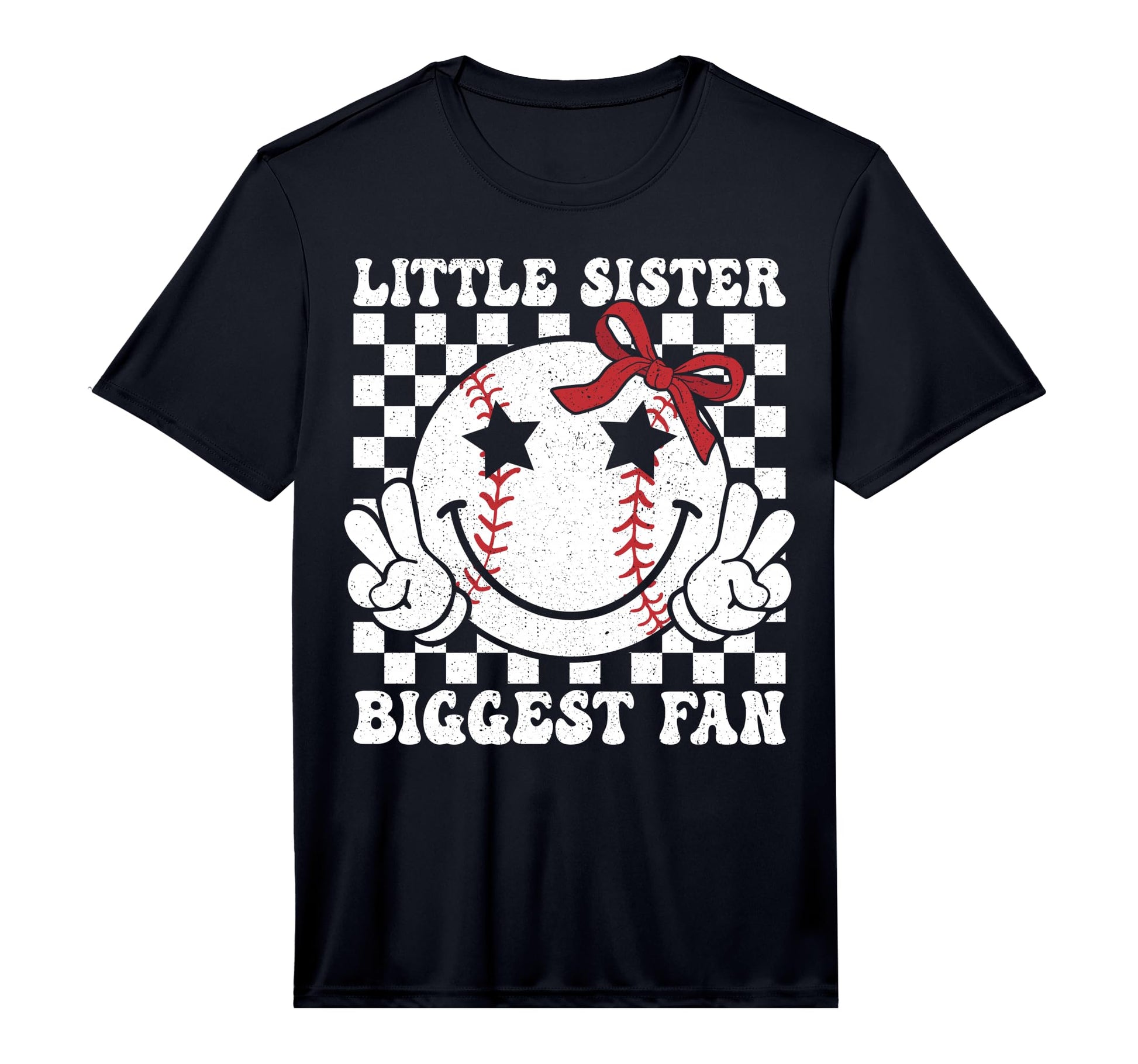 Baseball Little Sister Biggest Fan T-Shirt - Minimalist Print for Adults - T-Shirt, Sweatshirt, Hoodie