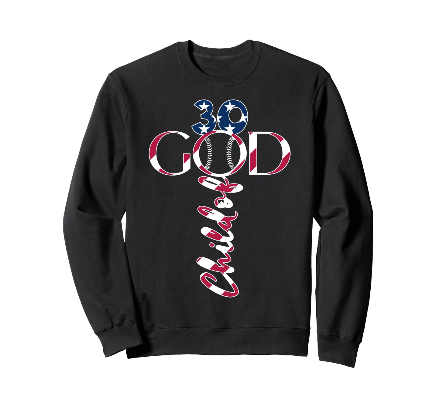Baseball Jesus 30 Years Child God Sweatshirt - Graphic Print Unisex - T-Shirt, Sweatshirt, Hoodie