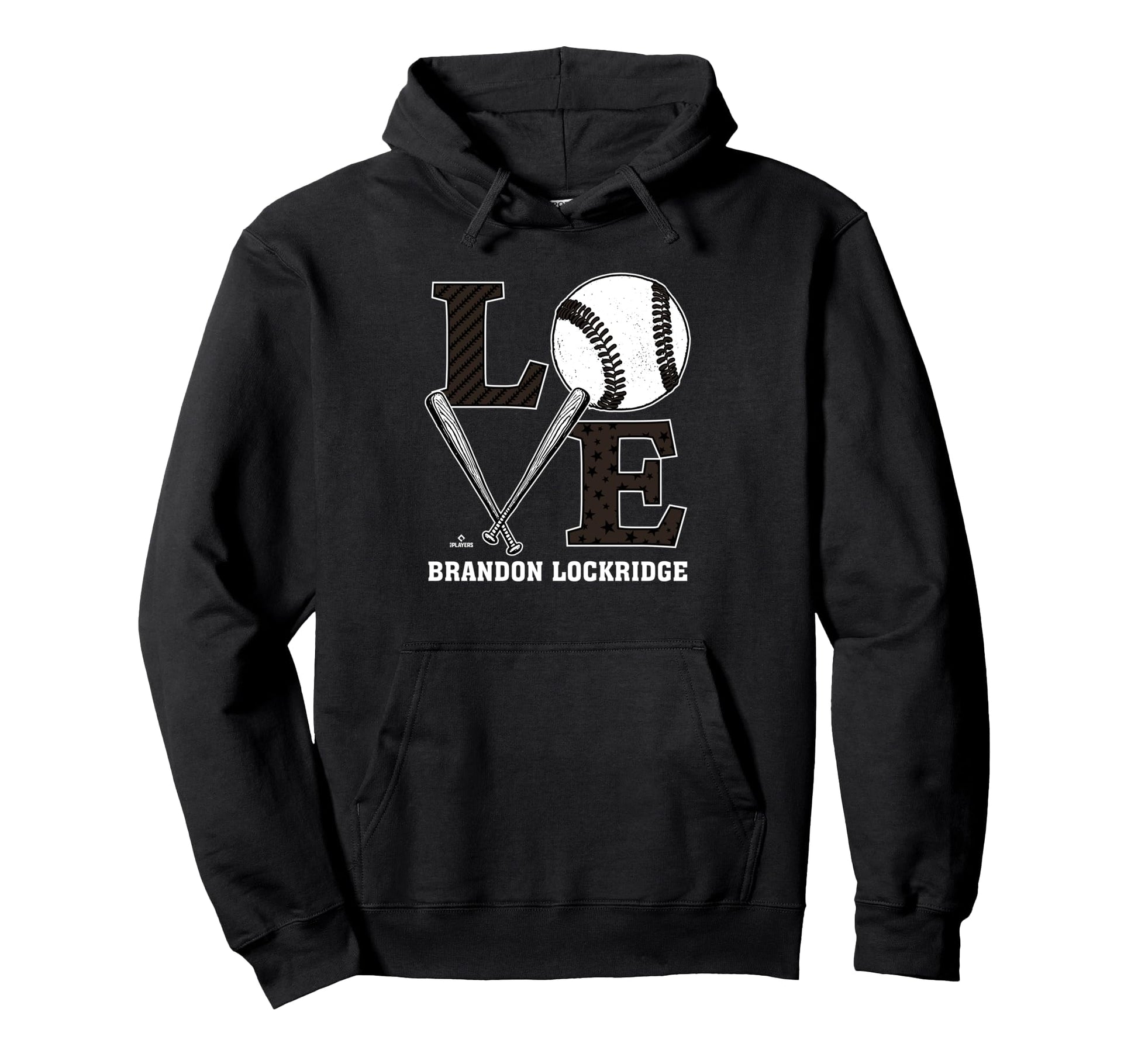 Distressed Baseball Love Brandon Hoodie - Casual Everyday Wear Men Women - T-Shirt, Sweatshirt, Hoodie
