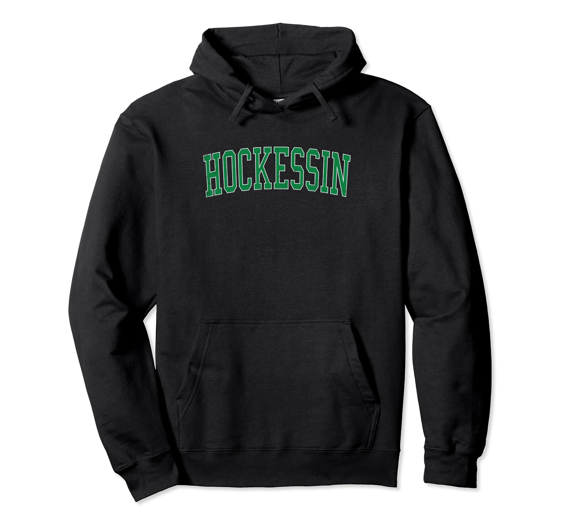 Hockessin De Distressed Green Varsity Hoodie - Graphic Print Unisex - T-Shirt, Sweatshirt, Hoodie