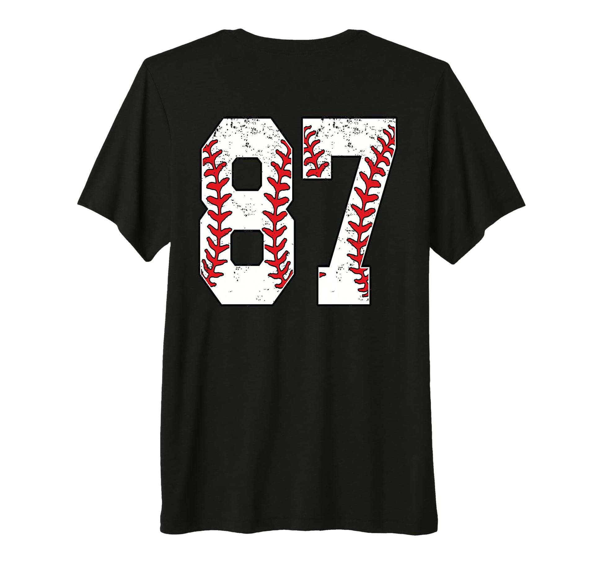 Number 87 Baseball Jersey Number 87 Back T-Shirt - Graphic Print Men Women - T-Shirt, Sweatshirt, Hoodie
