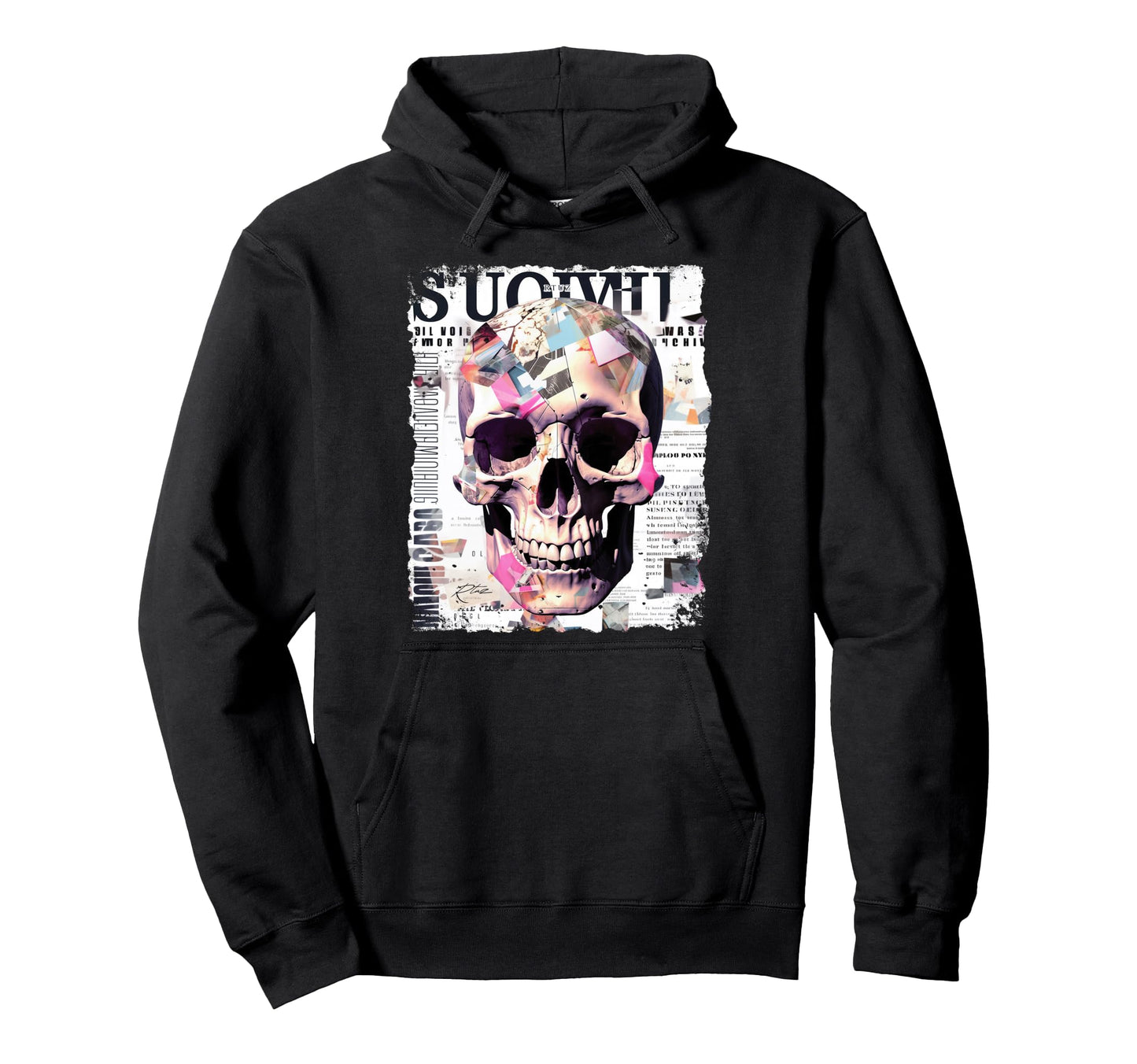 Aesthetic Streetwear Skull Hoodie - Fun Novelty Design Unisex - T-Shirt, Sweatshirt, Hoodie