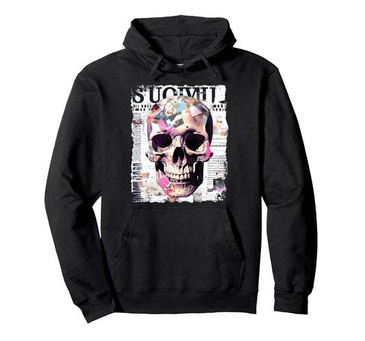 Aesthetic Streetwear Skull Hoodie - Fun Novelty Design Unisex - T-Shirt, Sweatshirt, Hoodie