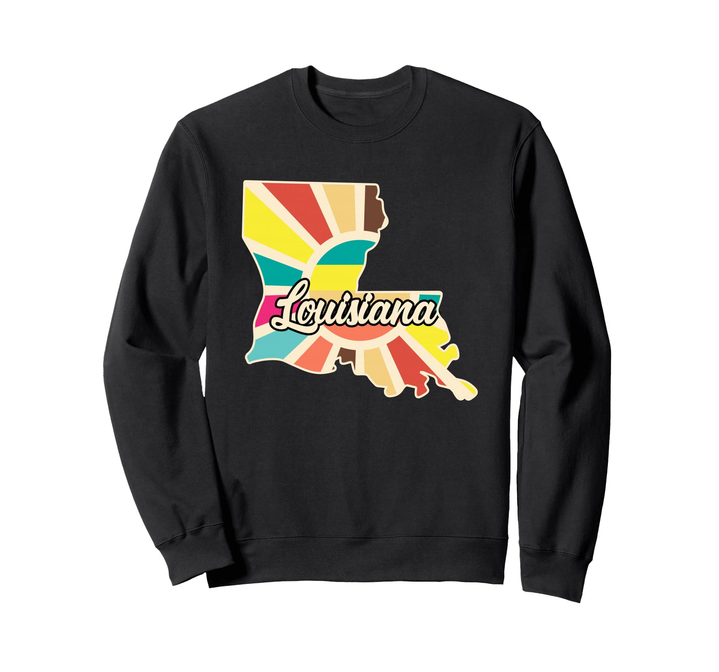 Louisiana Colorful Pride State Sweatshirt - Aesthetic Graphic Unisex - T-Shirt, Sweatshirt, Hoodie