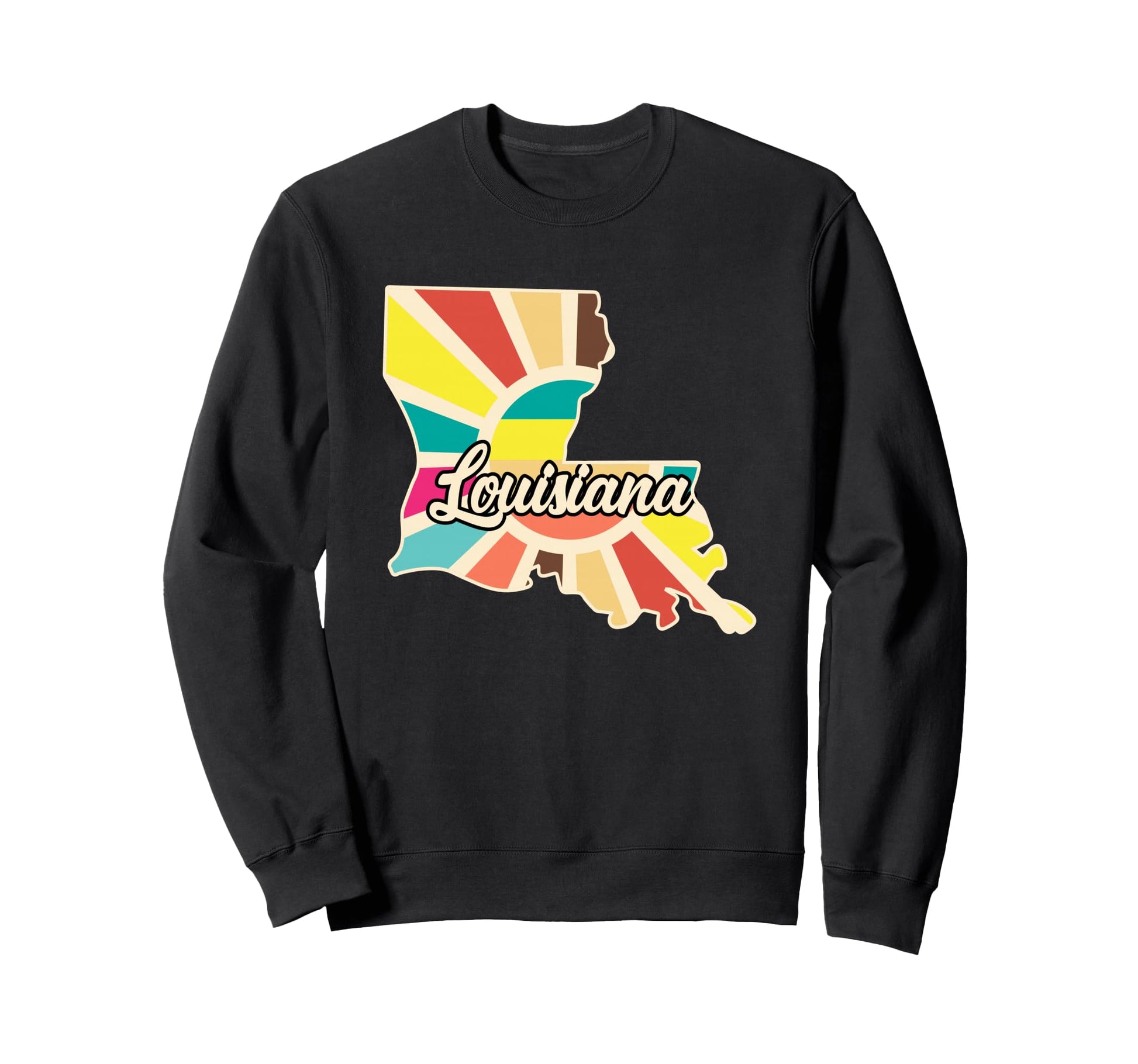 Louisiana Colorful Pride State Sweatshirt - Aesthetic Graphic Unisex - T-Shirt, Sweatshirt, Hoodie