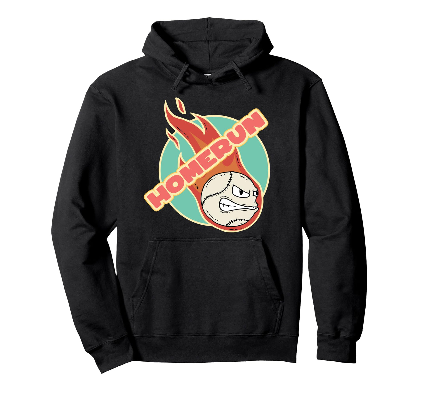 Homerun Fiery Baseball Passion Hoodie - Trendy Graphic Men Women - T-Shirt, Sweatshirt, Hoodie