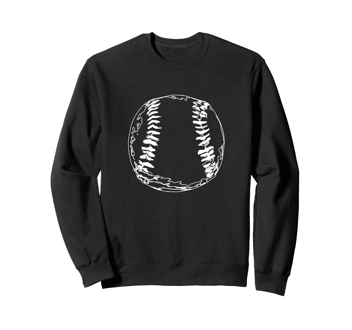 Baseball Ball Sketch Sweatshirt - Trendy Graphic for Adults - T-Shirt, Sweatshirt, Hoodie