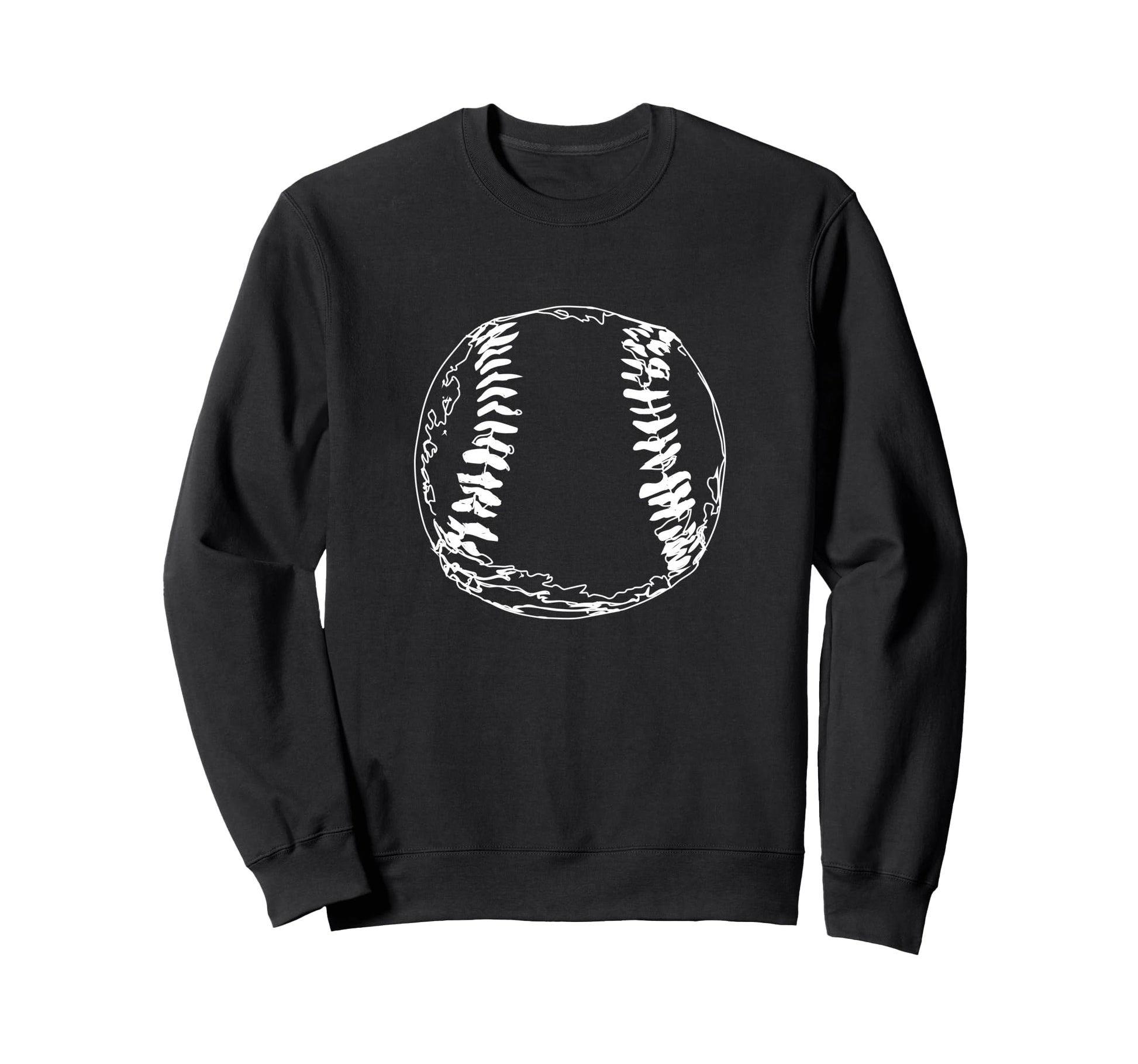 Baseball Ball Sketch Sweatshirt - Trendy Graphic for Adults - T-Shirt, Sweatshirt, Hoodie