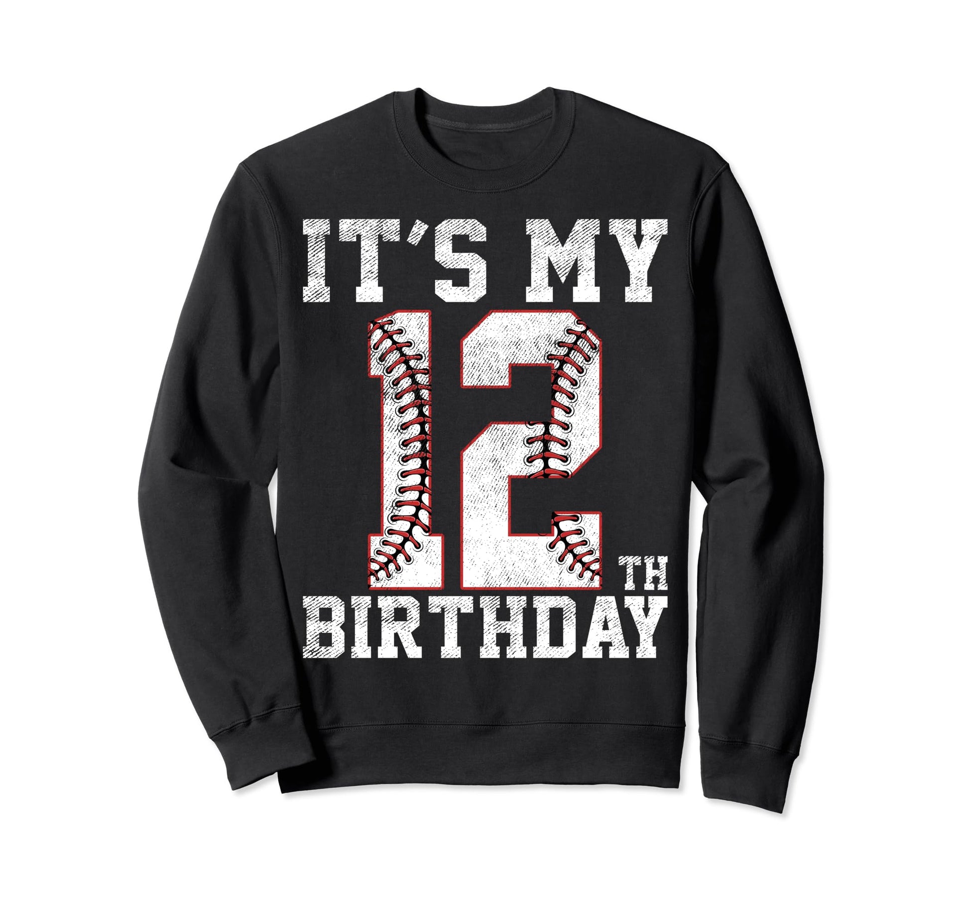 12Th Birthday Baseball Party 12 Sweatshirt - Minimalist Print for Adults - T-Shirt, Sweatshirt, Hoodie