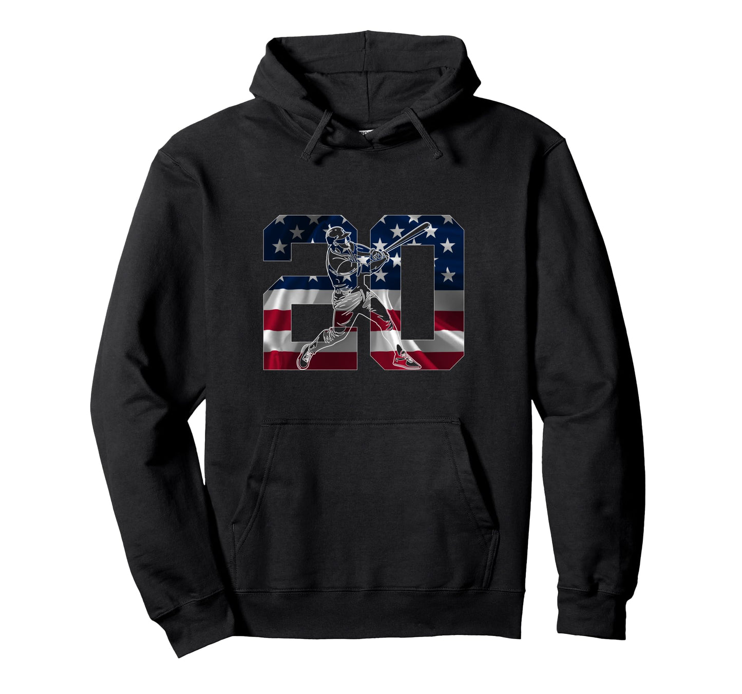 Number 20 Years Baseball 20Th Birthday Hoodie - Trendy Graphic Men Women - T-Shirt, Sweatshirt, Hoodie