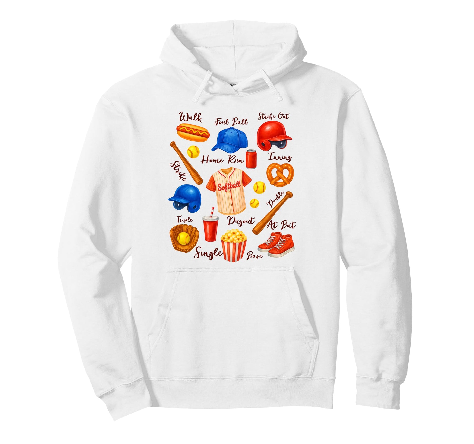 Softball Player Game Day Vibes Home Hoodie - Fun Novelty Design for Adults - T-Shirt, Sweatshirt, Hoodie
