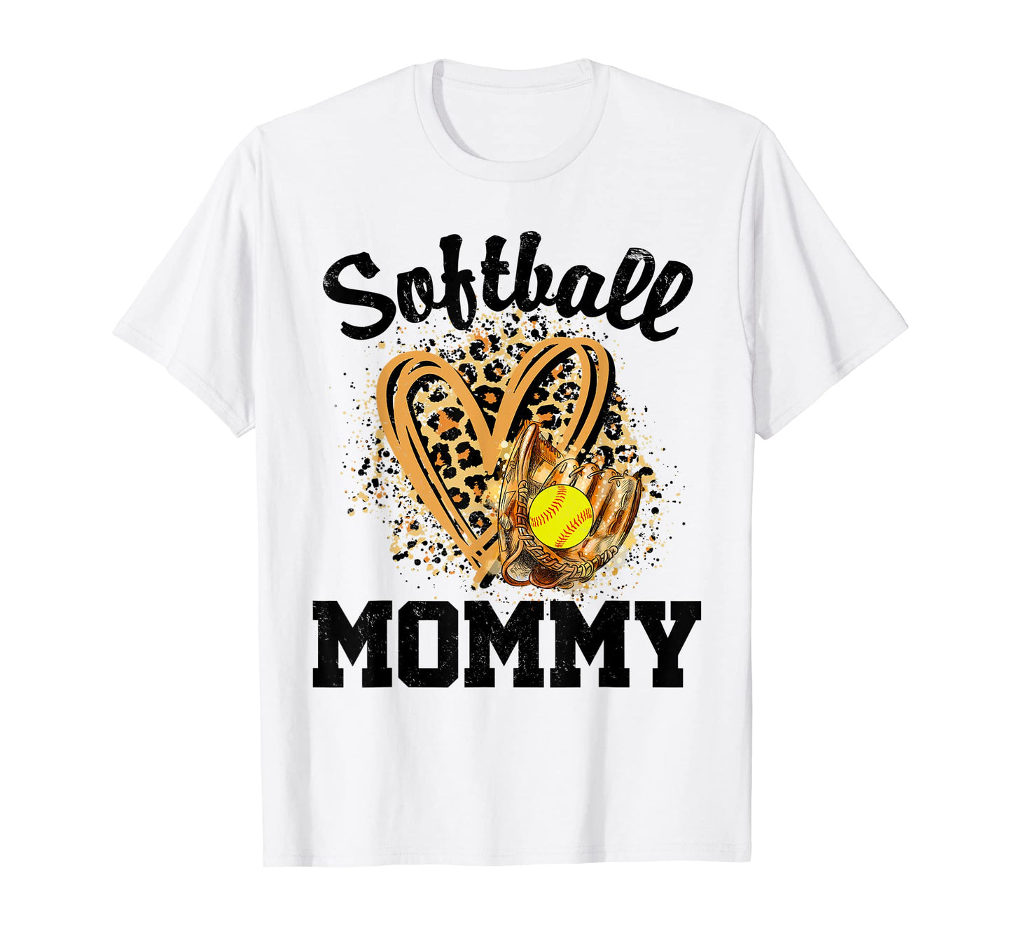 Leopard Heart Game Day Baseball Sweatshirt - Fun Novelty Design Men Women - T-Shirt, Sweatshirt, Hoodie