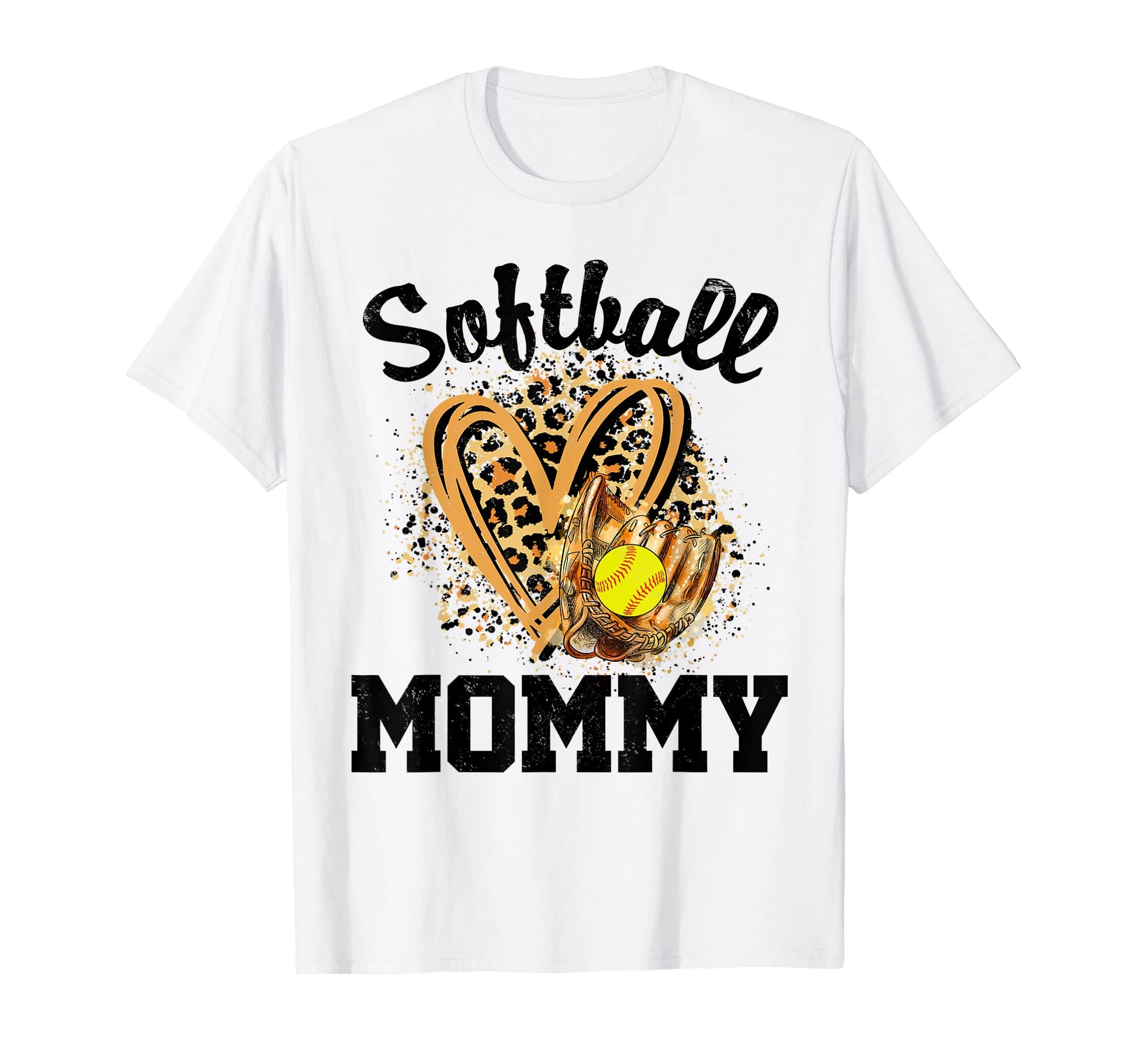 Leopard Heart Game Day Baseball Sweatshirt - Fun Novelty Design Men Women - T-Shirt, Sweatshirt, Hoodie