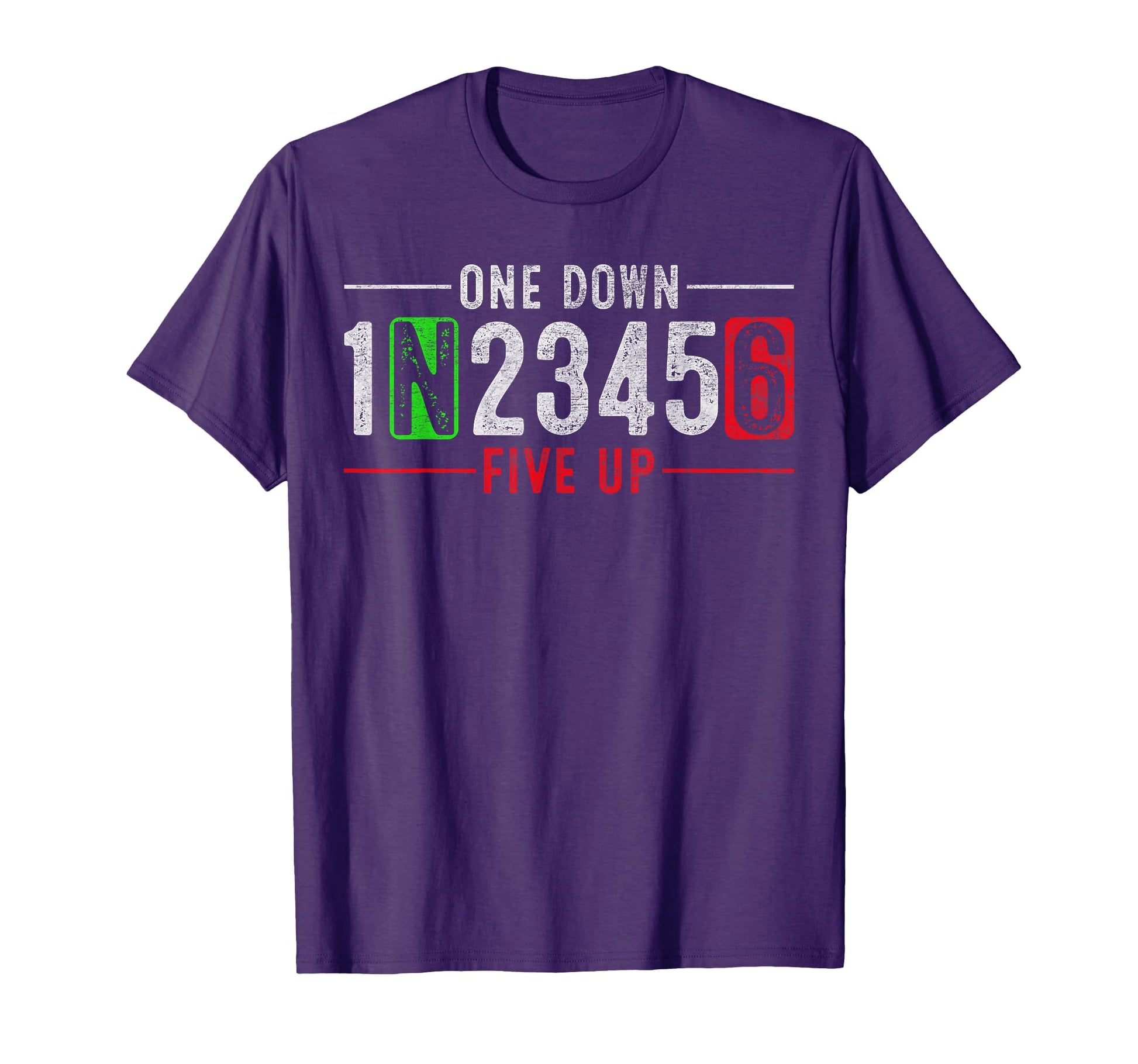 Biker Gear One Down Five Up 1N23456 T-Shirt - Unique Graphic for Adults - T-Shirt, Sweatshirt, Hoodie